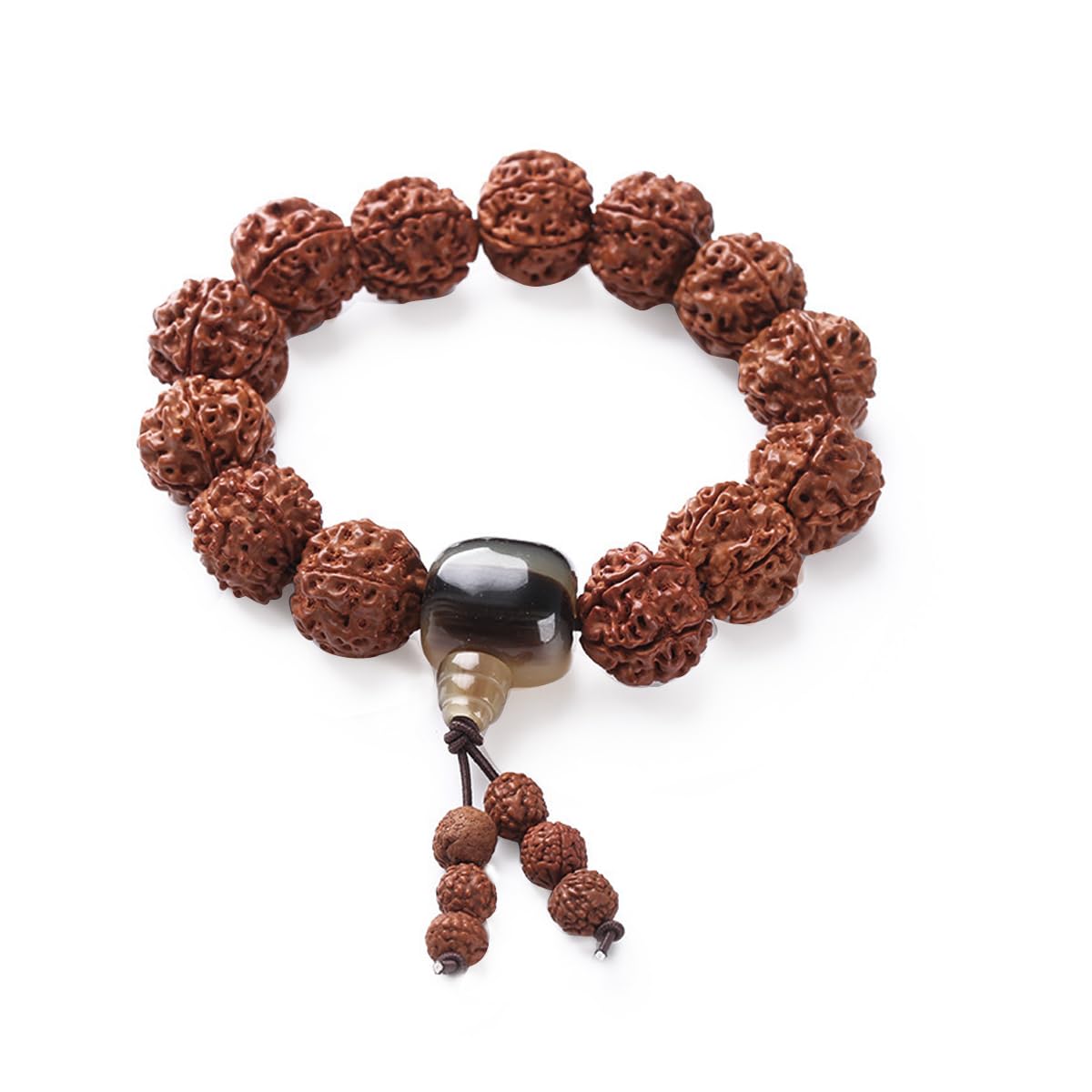 Venzina® Rudraksha Bracelet for Men and Women Spiritual Authentic Original Rudraksha Bracelet Spiritual Healing 5 Mukhi  Rudraksha Bracelet for Meditation Birthday Gift for Men and Boys