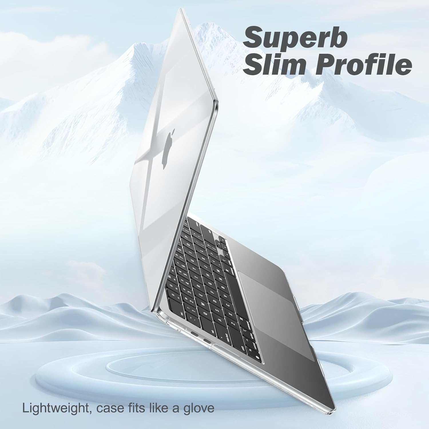 ZORBES Laptop Cover for MacBook Pro 14 Inch 2021–2024 with Keyboard Cover and Screen Protector | Crystal Clear Hard Shell Featuring Raised Rubber Feet