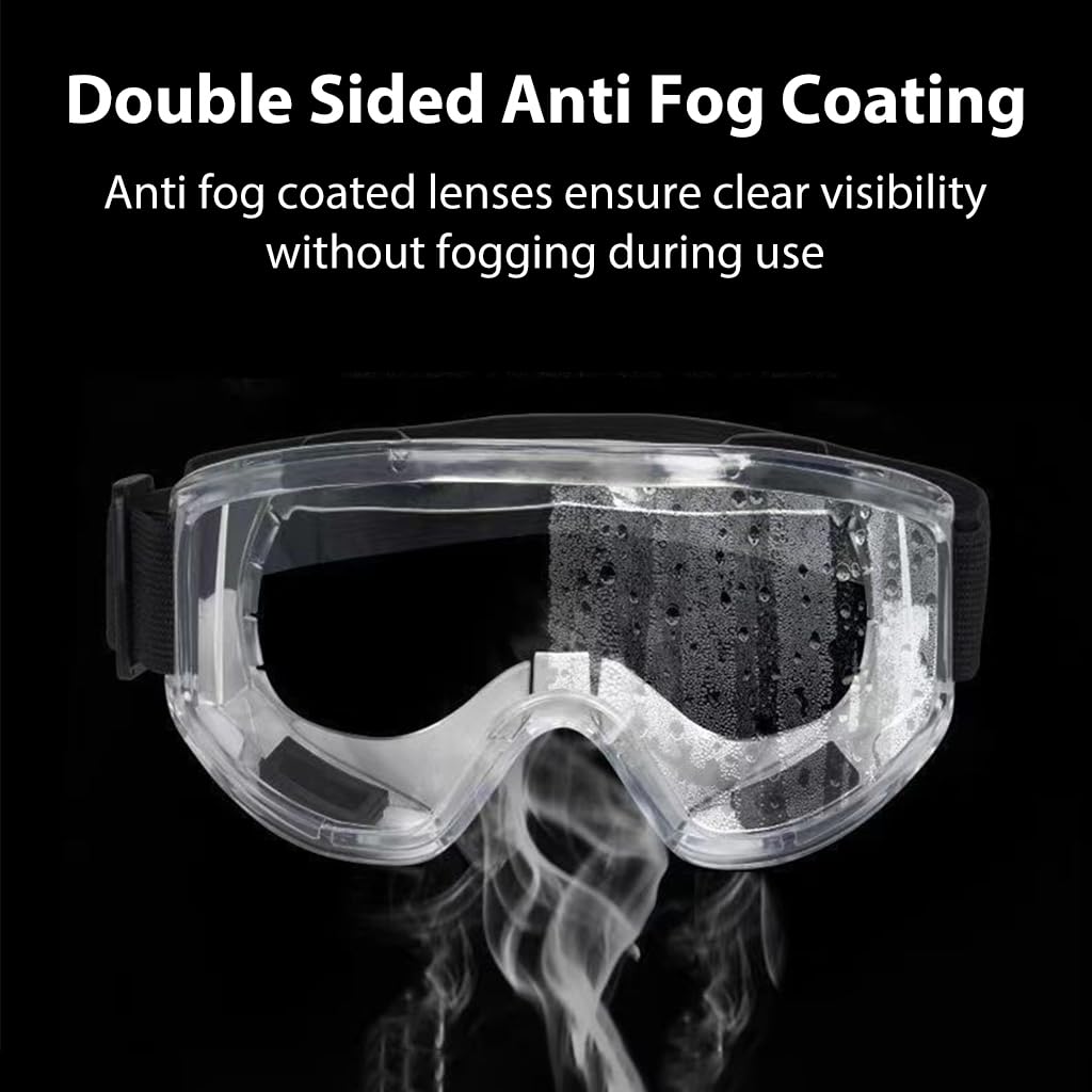 HASTHIP Gas Mask Respirator Set for Painting and Chemical Work with Dual Filtration System and 10 Replacement Filter Pads | Includes Safety Goggles for Full Face Protection