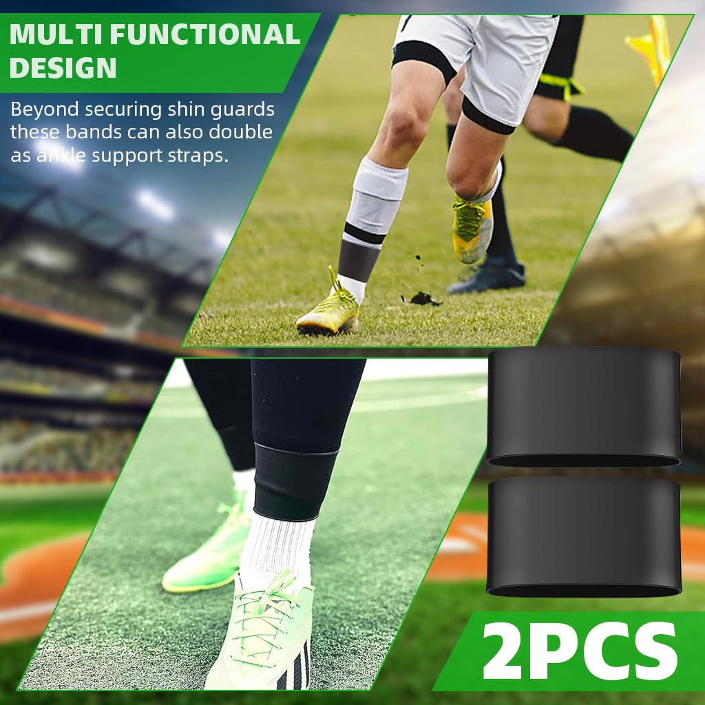 Proberos Silicone Shin Guard Straps for Training with 60mm Loop | Stretchy Support Bands for Kids