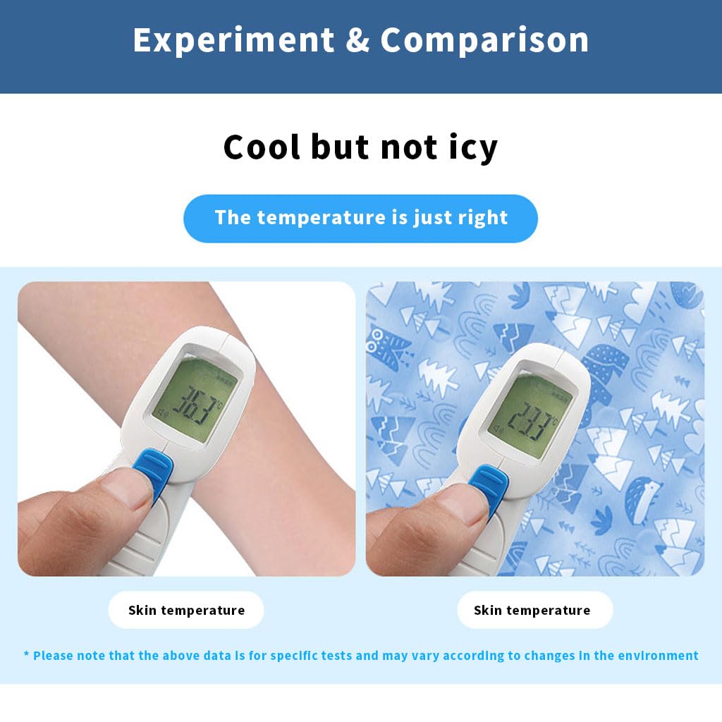 Qpets Cooling Mat for Dogs 50×40cm with Gel Insert and Waterproof PVC Fabric | Sky Blue Pet Bed Mat