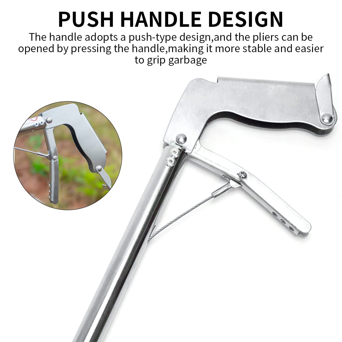 Optifit® 1M Grabber Reacher Tool With Easy to Squeeze and Grip Handle for Litter Pick Trash Pick Up, Pick Up Reacher Tool Assistaive Device for Elderly