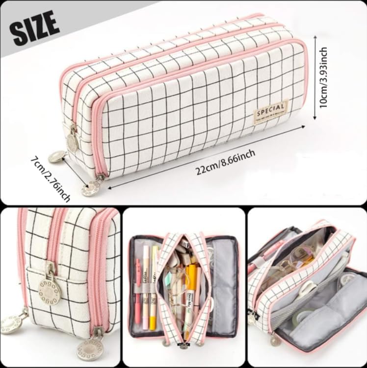 Zibuyu Pencil Case for School and Office with Multi Compartment Design | Smooth Zipper Storage