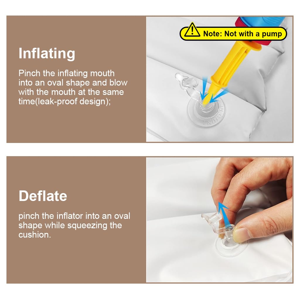 SNOWIE SOFT Inflatable Lumbar Support for Chairs featuring Ergonomic Spine Design and PVC Cushion Pad | Portable Back Relief for Office and High Chair Use