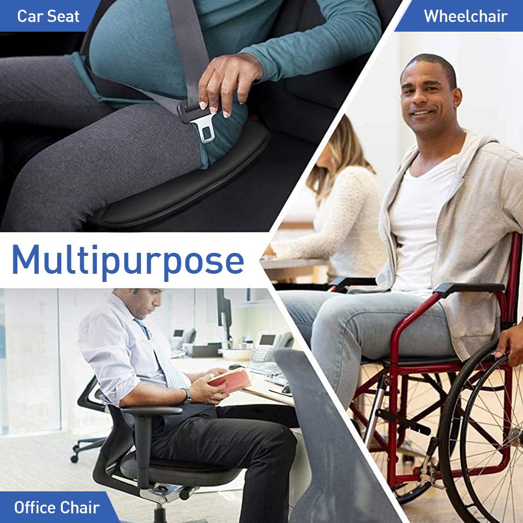 STHIRA Car Seat Cover for Car Seats and Office Chairs featuring 3D Ergonomic Design 47×49×3 cm Grey