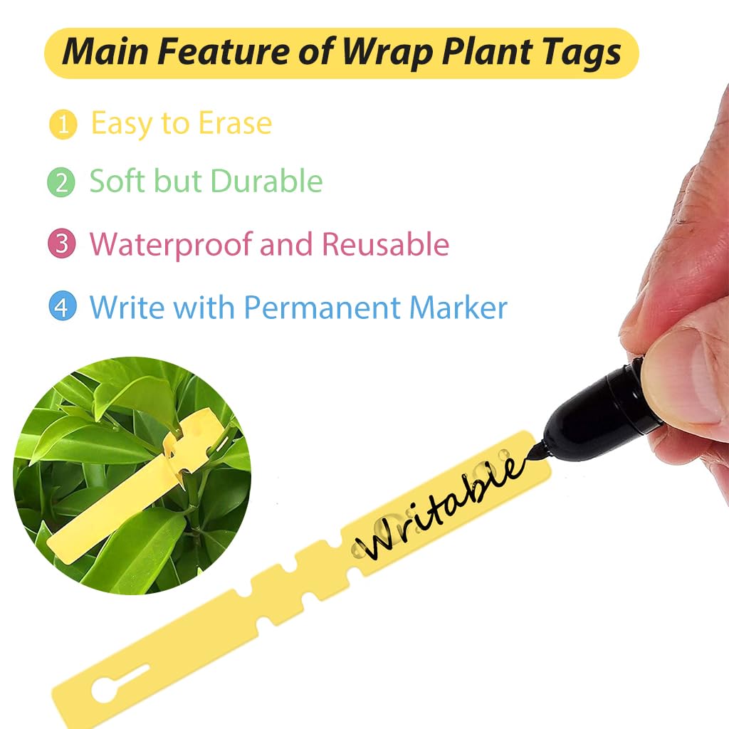 200 Pcs Yellow PVC Plant Labels for Garden Use | HASTHIP® – Eleboat