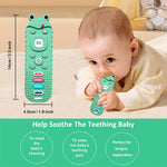 PATPAT® Silicone Teether Toy Baby Teether Remote Toy for 6 to 12 Months Baby, Cartoon Frog Teether Remote Toy Sensory Toy Activity Toy for Sensory Development Sensory Development, Green