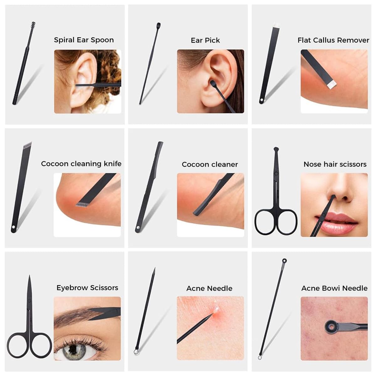 MAYCREATE Manicure Pedicure Kit with 36pcs Stainless Steel Tools for Women and Men | Grooming Set with Storage Case