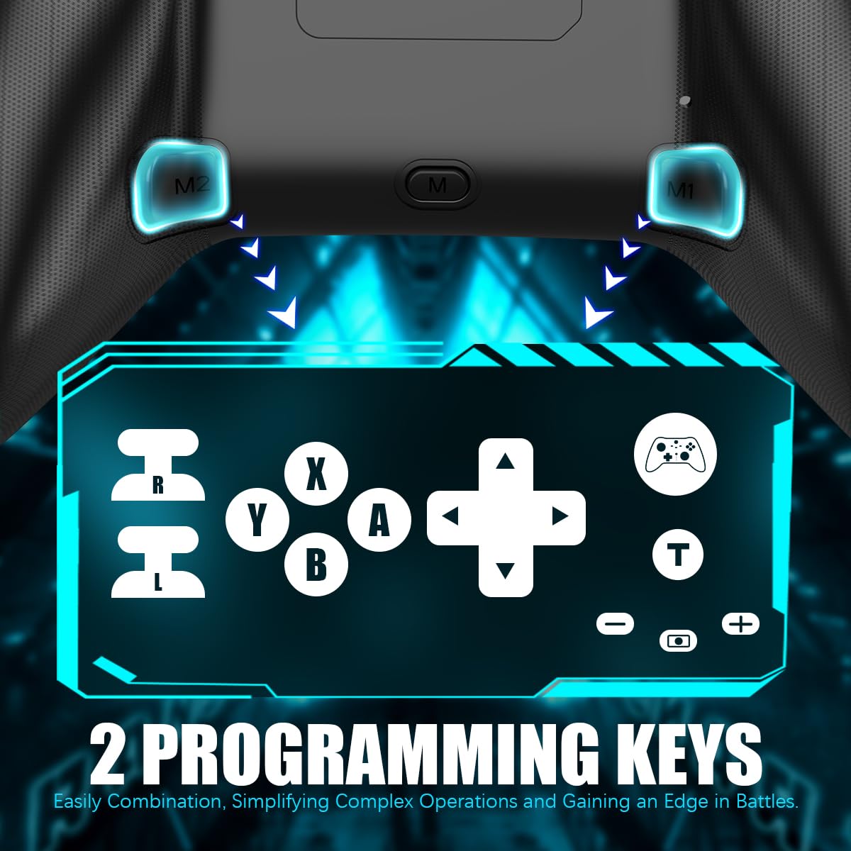 zitronix Gaming Controller for PC and Switch with Bluetooth 5.0 and Hall Effect Joysticks | RGB Lighting and Dual Vibration