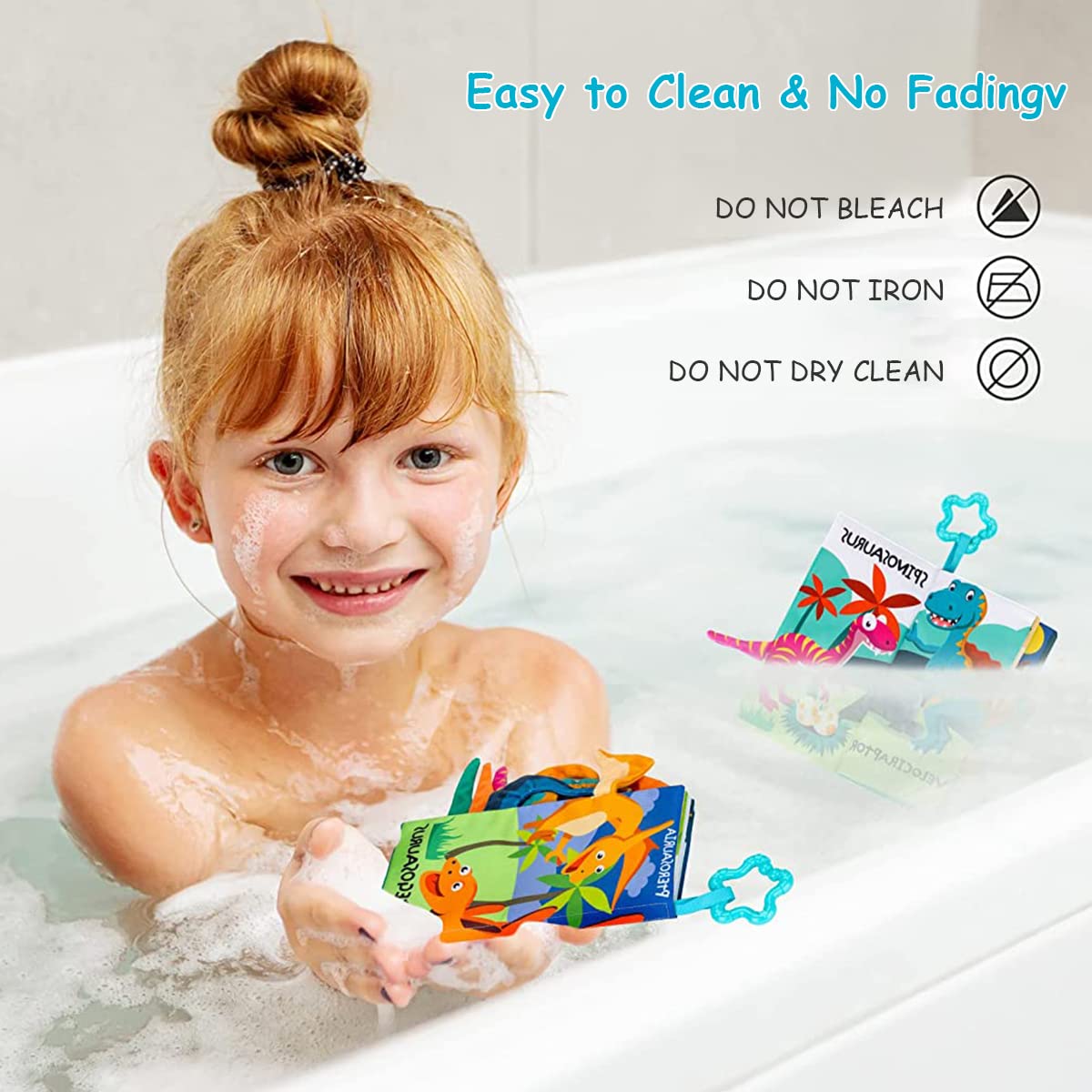 PATPAT Cloth Books for Babies with 3D Dinosaur Tails and BPA Free Soft Polyester | Early Learning Toy for 3–18 Month Infants