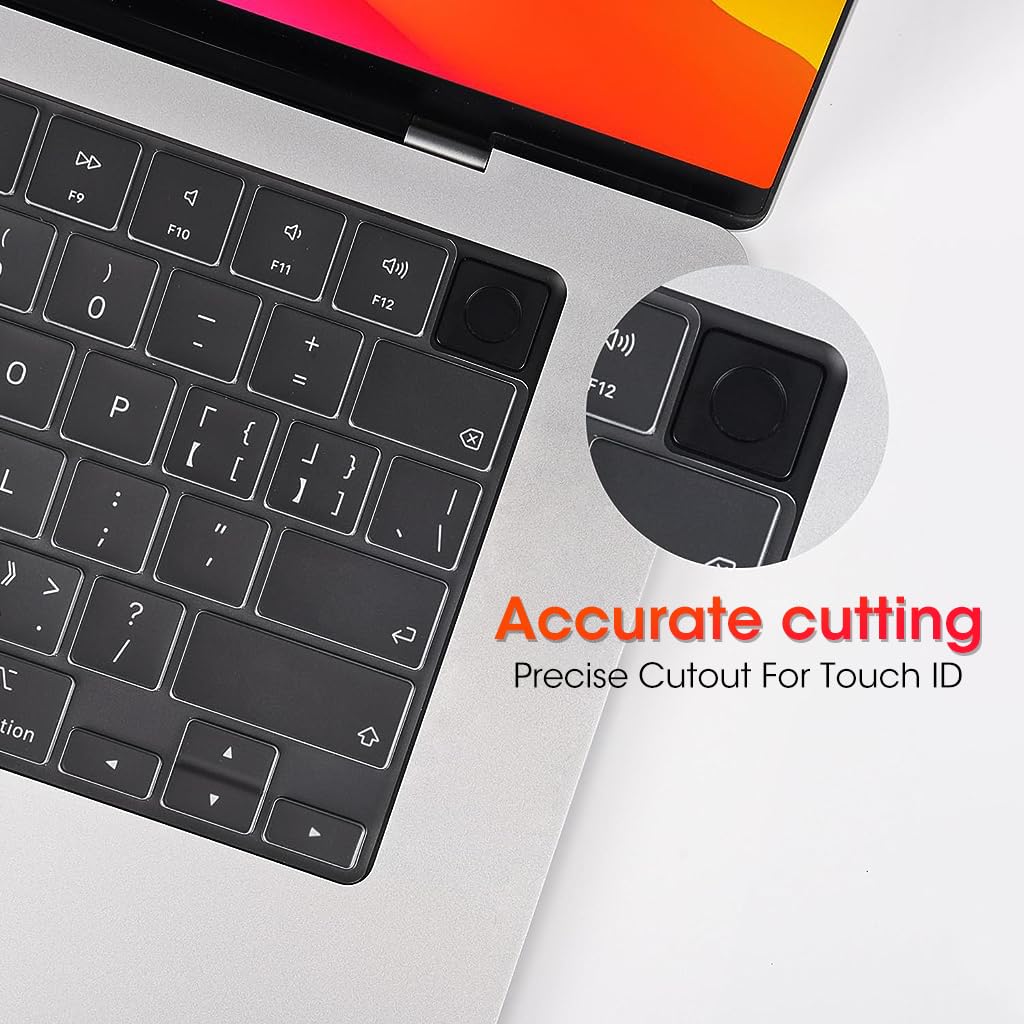 ZORBES Keyboard Cover for MacBook Air M2 15.3 and 13.6 inch featuring 0.13mm ultra thin clear TPU protection