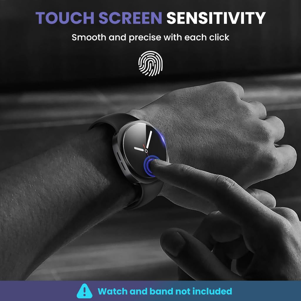 ZORBES Glass Screen Protectors for Samsung Galaxy Watch 8 40mm with Auto Alignment Tool | Clear Tempered Glass and Scratchproof PC Frame
