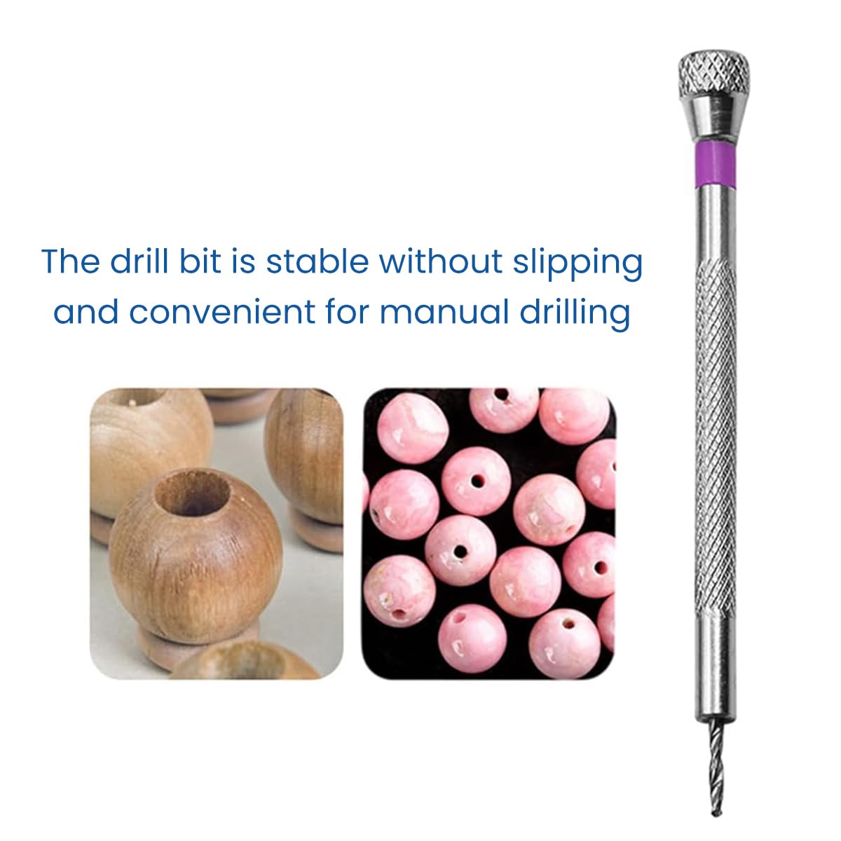 Serplex Fine Hand Drill Set for Resin Crafts with 1.6mm Bit and Textured Grip | Steel Tool