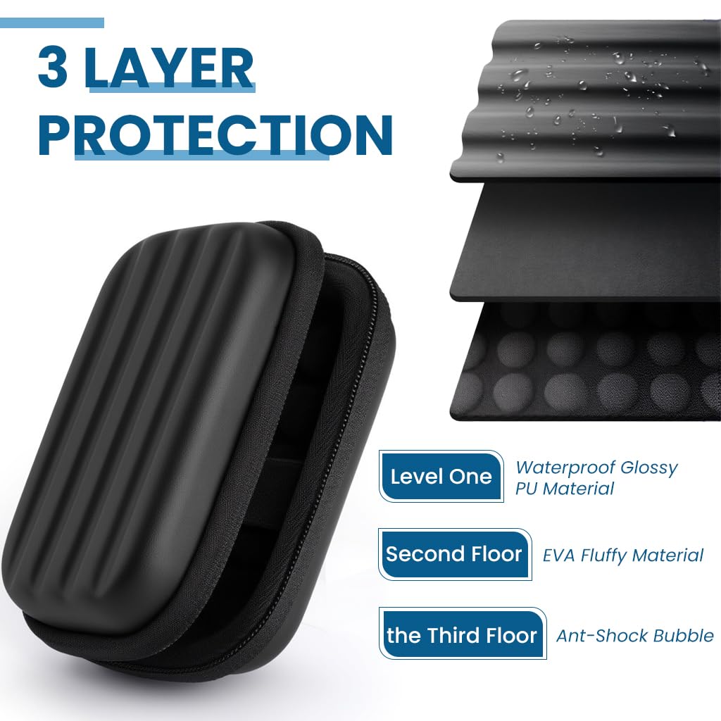 ZORBES SSD Storage Bag for Samsung T7 Shield with EVA Hard Shell and Built in Mesh Pocket