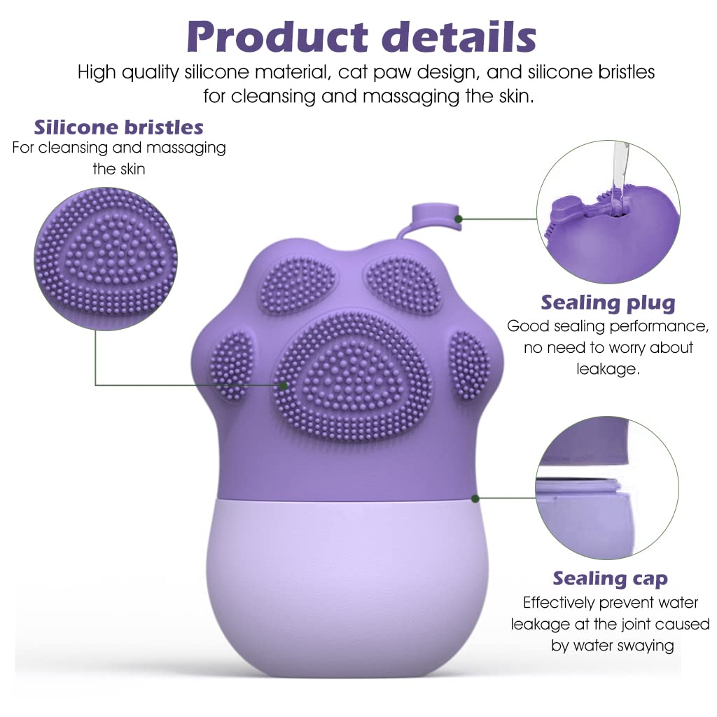 HANNEA Ice Roller for Face Massage and Eye with Anti Leak Silicone Mold | Purple Skin Care Tool