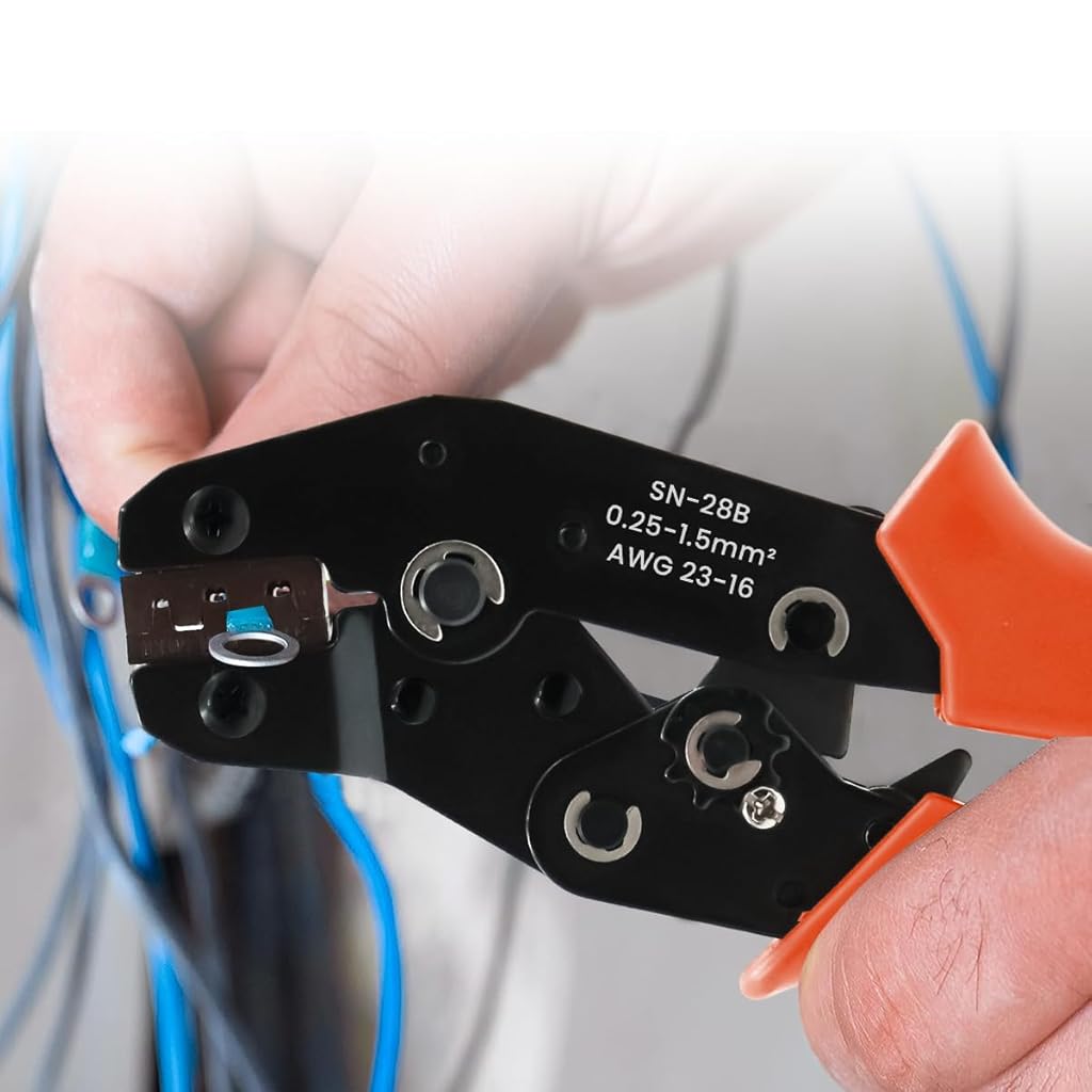 HASTHIP® Wire Crimping Tool Cutter Ratchet Crimper Set with 3100PCS Dupont Connectors Male Female Pin 0.25-1.5mm² for 2.54 3.96mm KF2510 23-16AWG