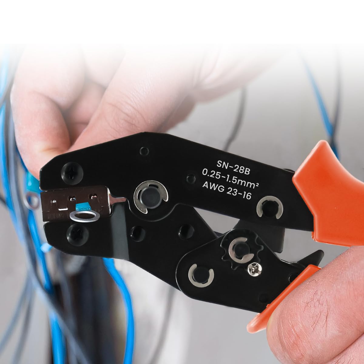 HASTHIP Wire Crimping Tool Set with 3100 pcs Dupont Connectors and Ergonomic Handle | for 23–16 AWG 0.25–1.5 mm² Electrical Projects