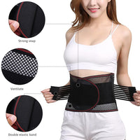 HANNEA® Lumbar Support Belt Breathable Mesh Lumbar Support Belt with Stainless Steel Bar Back Support for Pain Relief, Prevent Strains Adjustable Lumbar Support Belt for Men Women, Size M, 29-35''
