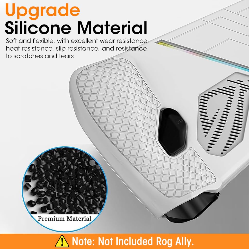 ZORBES Case for Rog Ally Silicone Protective Cover with Anti Scratch and Non Slip Grip