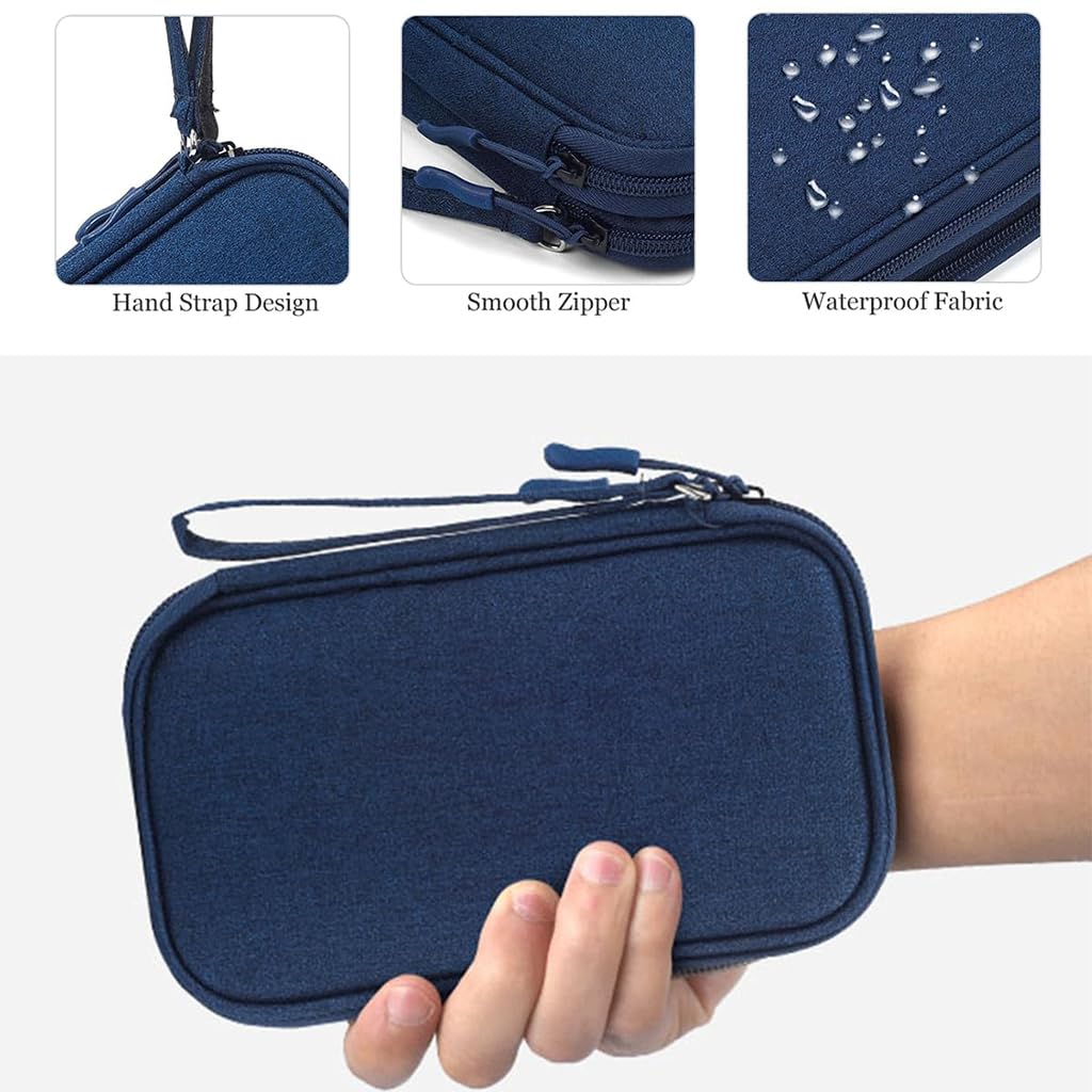 Zibuyu Electronics Organizer Bag for Travel with Dual Layer 8.3x5x2.6 in Design | Waterproof 600D Oxford Case