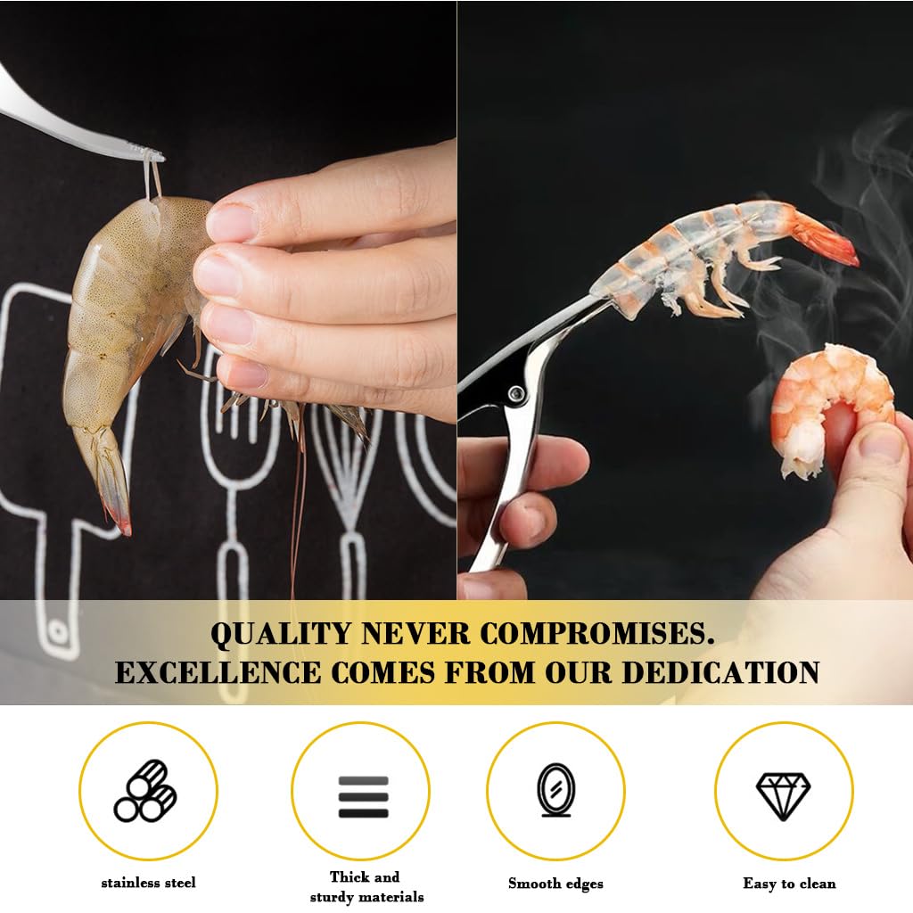 HASTHIP Shrimp Deveiner Tool Set for Easy Seafood Prep with Sharp Tip & Stainless Steel | 2 PCS