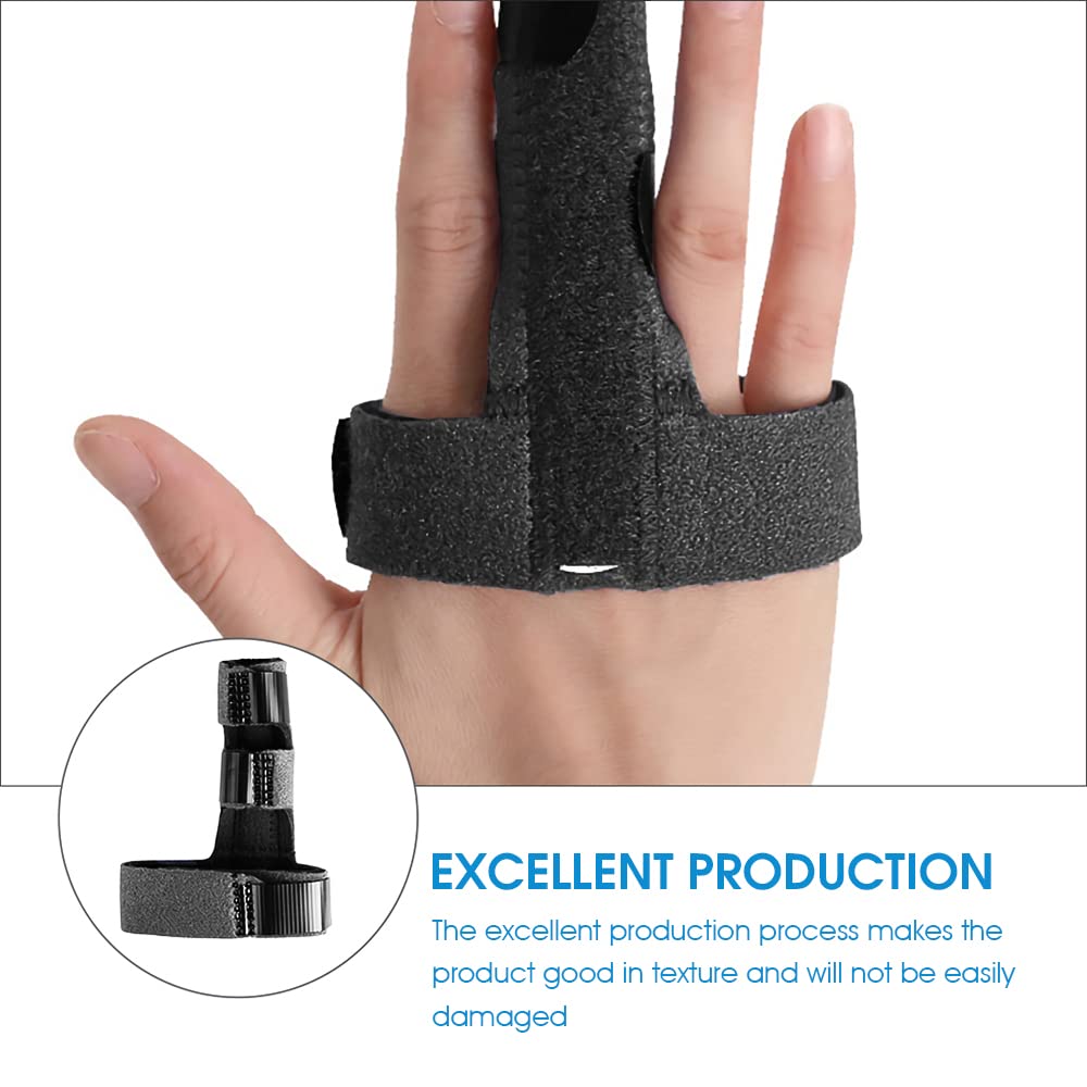 HANNEA Finger Splint for Middle Finger Support with Metal Frame and Self‑Adhesive Strap | Pain Relief and Immobilization Sleeve