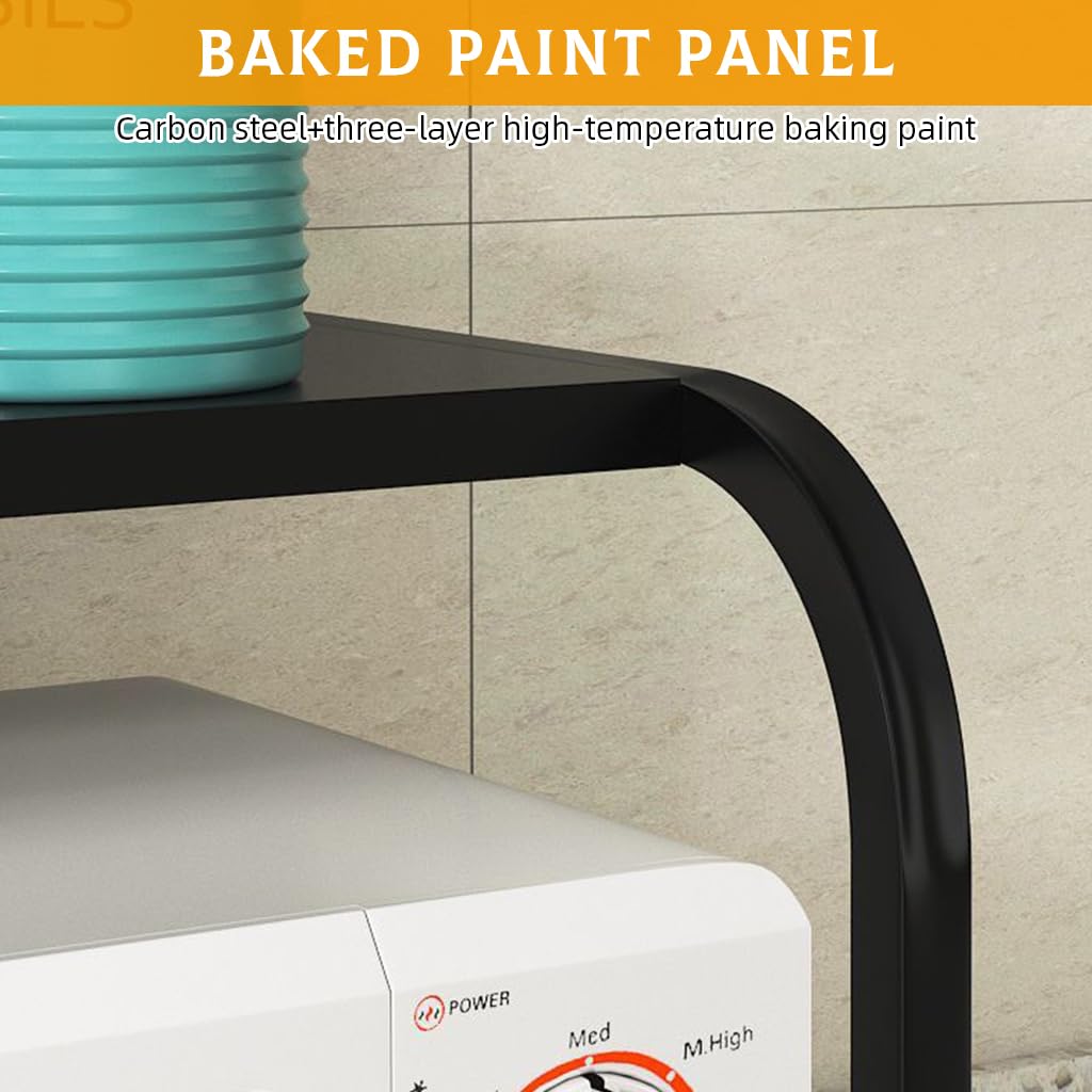 HASTHIP Storage Shelf for Microwave Oven with 110lbs Capacity and Adjustable Carbon Steel Frame | Space Saving Kitchen Rack