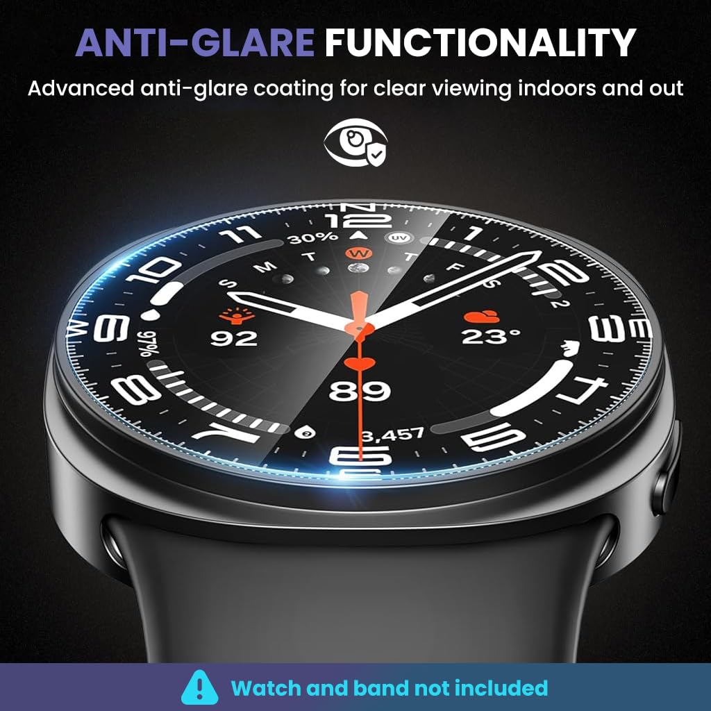 ZORBES Glass Screen Protectors for Samsung Galaxy Watch 8 40mm with Auto Alignment Tool | Clear Tempered Glass and Scratchproof PC Frame