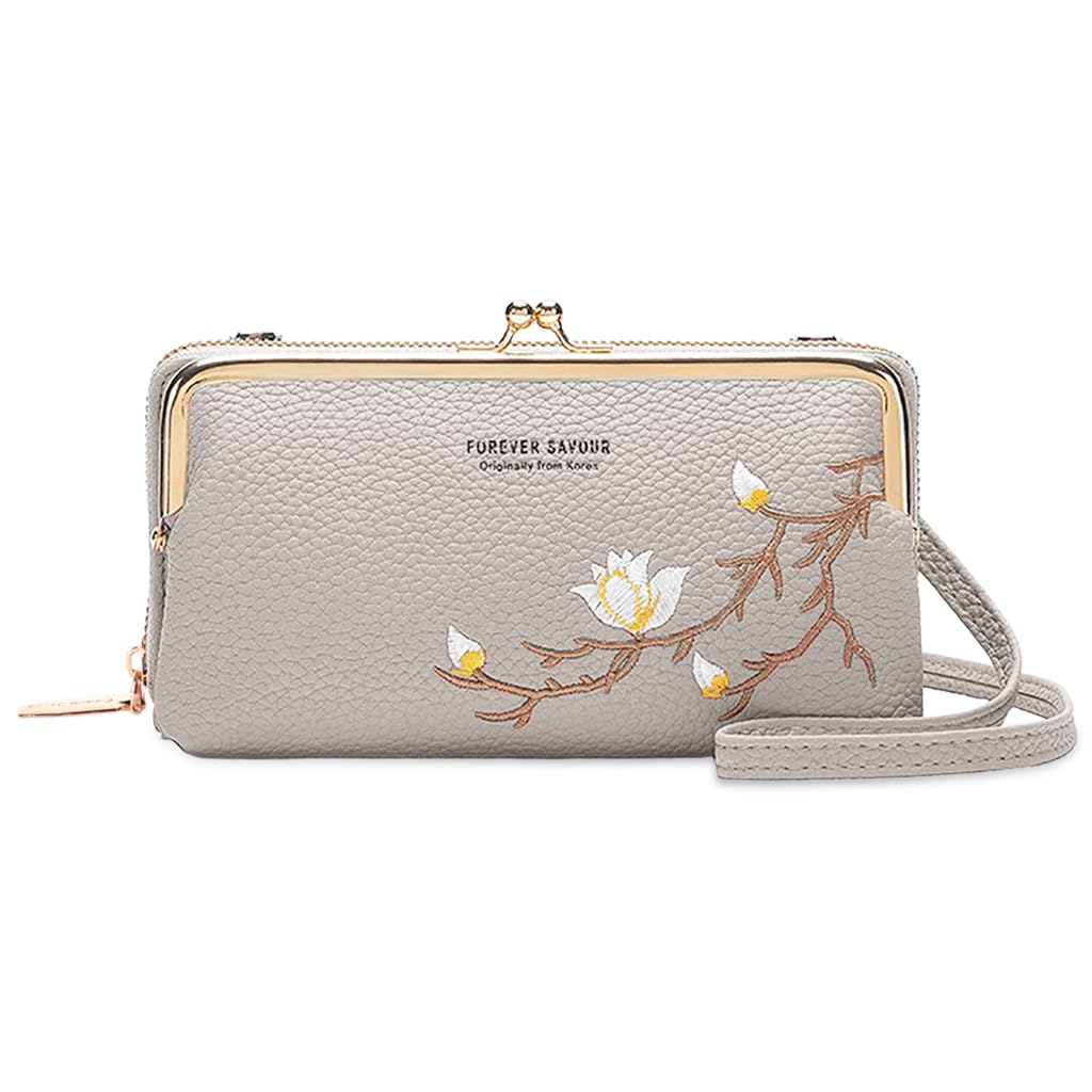 ZIBUYU® Small Crossbody Cell Phone Purse for Women, Mini Messenger Wallet with