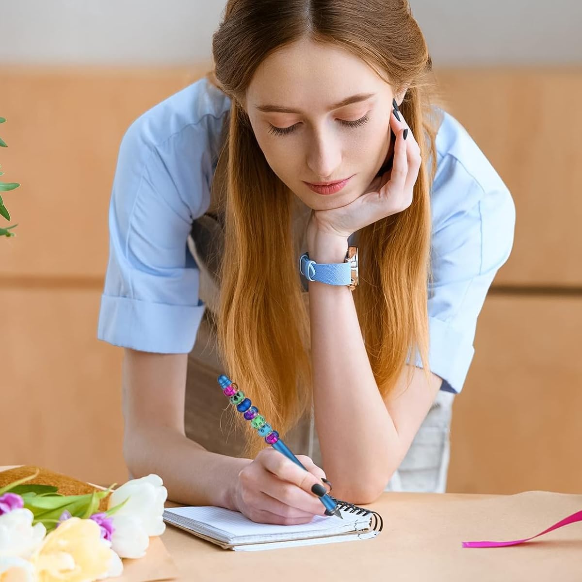 Climberty Beadable Pens for DIY Crafts featuring 15 pcs set with 1.0mm smooth ballpoint | Ideal Gift