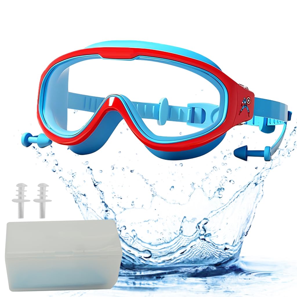 Proberos Swimming Goggles for Kids 6–12 with Leak-Proof Seal and Integrated Earplugs | UV Protection