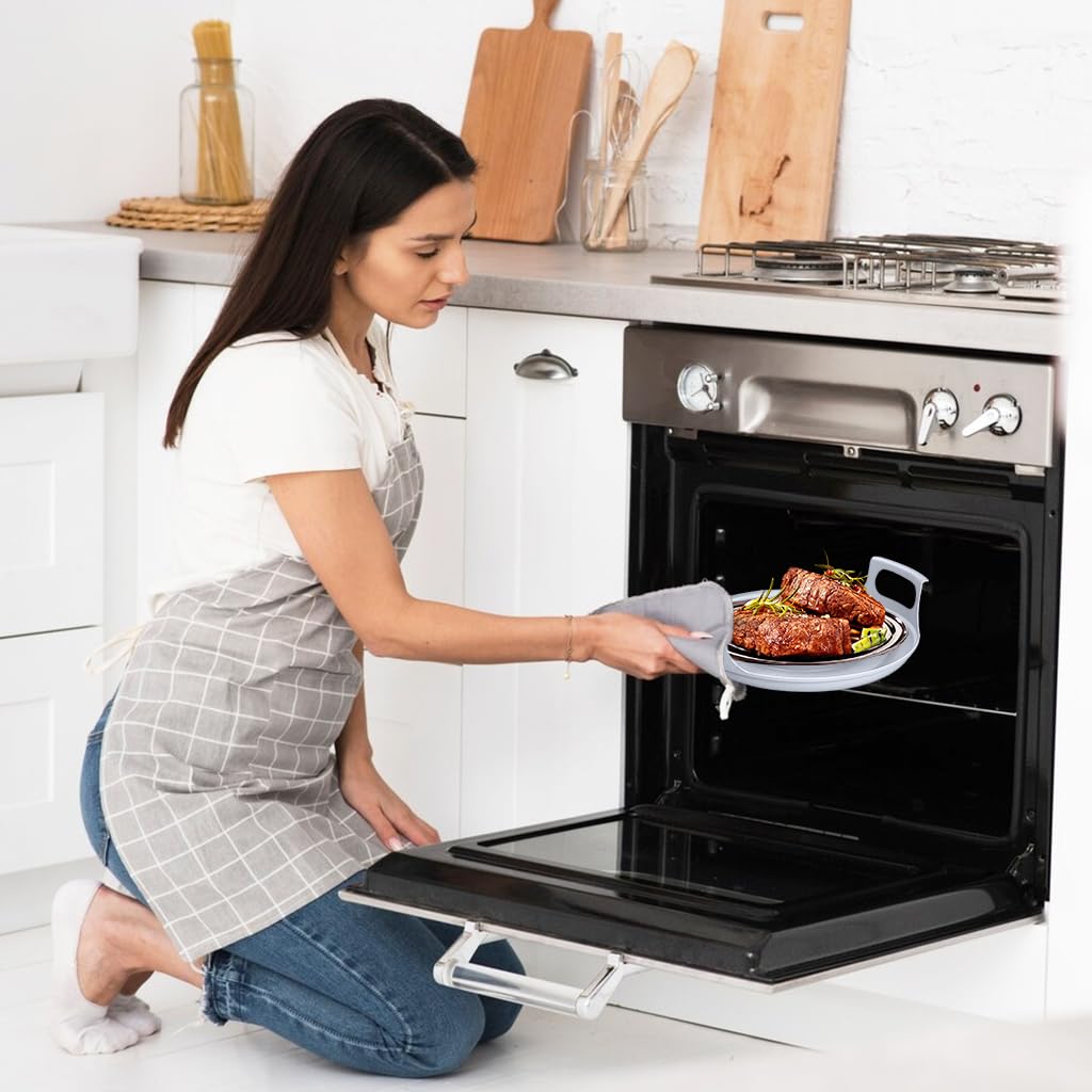 Supvox Microwave Plates for Heating with Handles 11.8 in | Safe Food Grade PP Tray