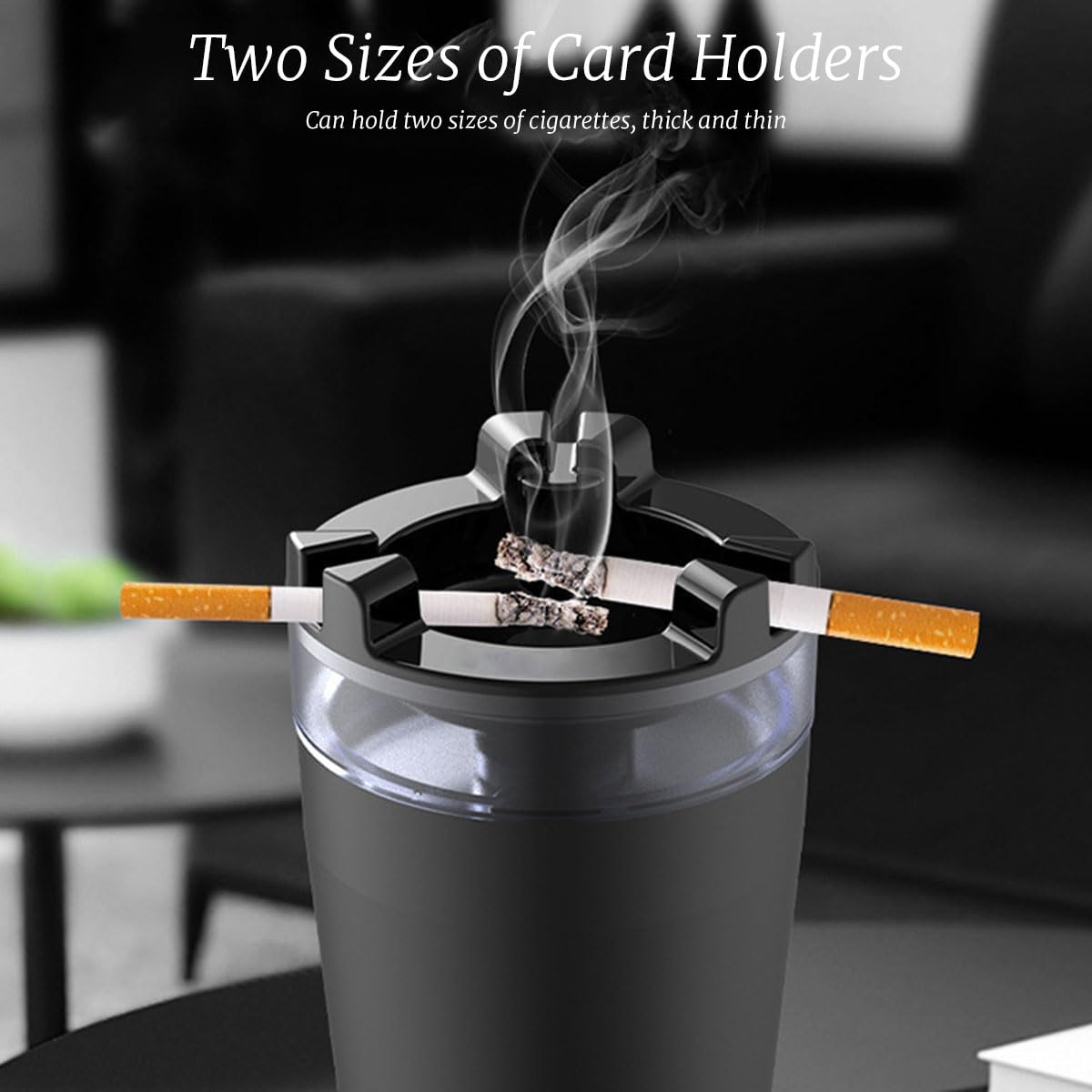 ZIBUYU Car Ashtray for Cigarette with 13x7.5x6cm Water Tank featuring Quick Extinguish | ABS Material for Car Home Office Use