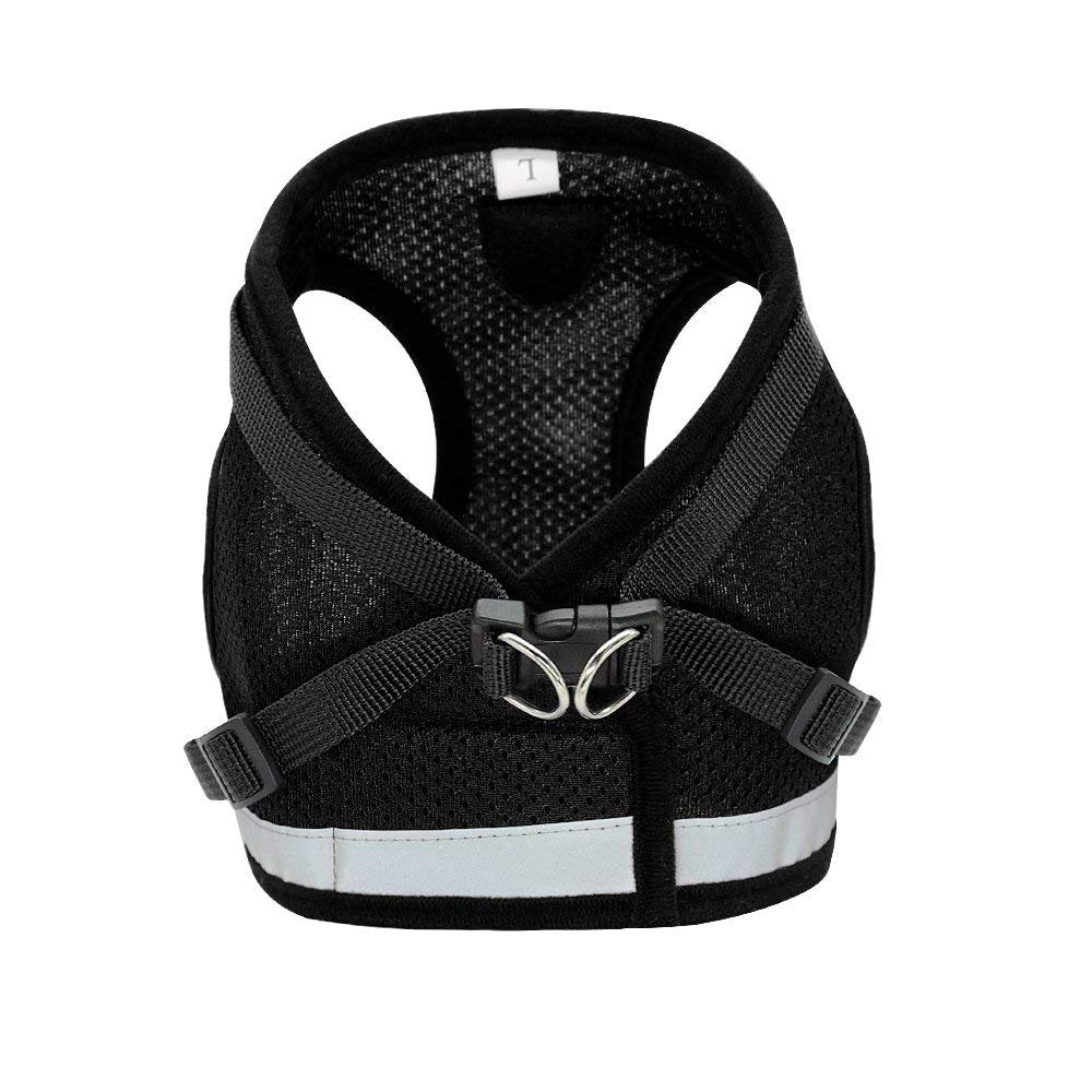 Qpets Dog Vest Harness for Puppy with 1.2m Dog Leash Adjustable Size Dog Vest Harness Breathable Mesh Fabric with Safety Reflective Strip Dog Harness for Small Medium Dogs