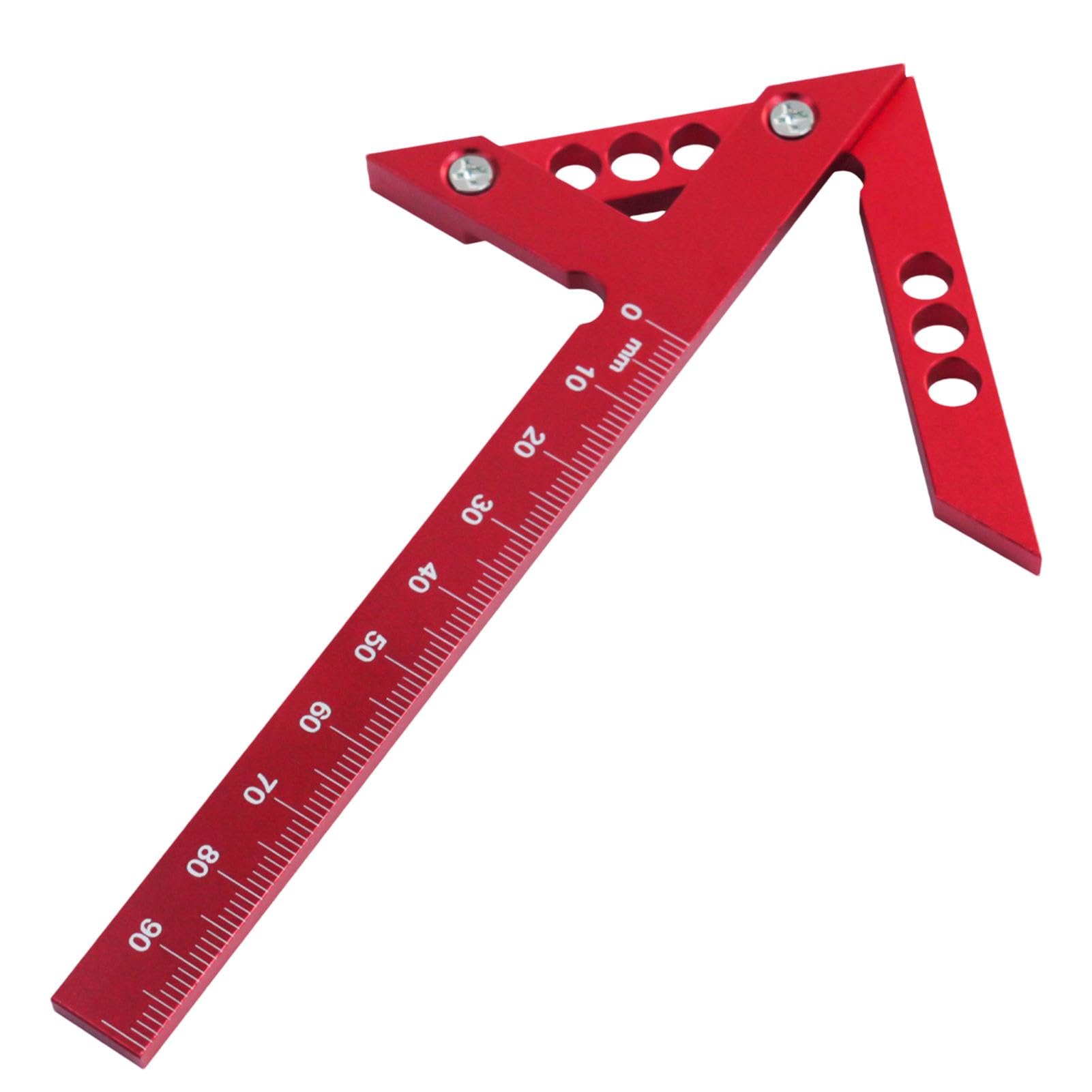 Serplex® 45 Degree Right Angle Lines Gauge | Woodworking Center Measuring Tool | Aluminum Alloy Square Protractor | Miter Triangle Ruler High Precision Layout Measuring Tool | Woodworking Protractor