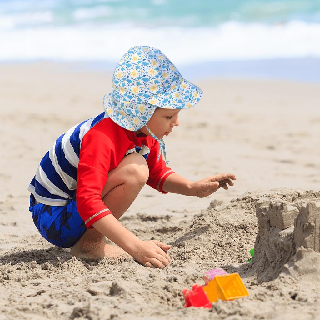 SNOWIE SOFT Baby Sun Hat with UPF 50+ Neck Flap and Adjustable Chin Strap | 6–36 Months