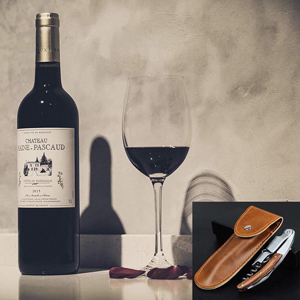 HASTHIP Waiters Corkscrew for Wine and Beer Bottles featuring 3 in 1 Opener 12 cm Stainless Steel Rosewood Handle