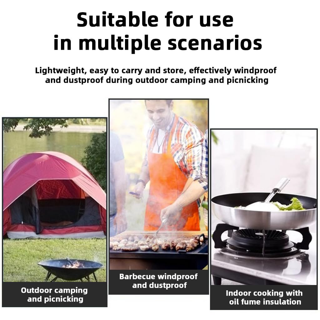 Supvox Oil Splatter Guard for Kitchen with Foldable 3 Panel Shield 28x32cm Aluminum Foil | Heat Resistant Wall Protector