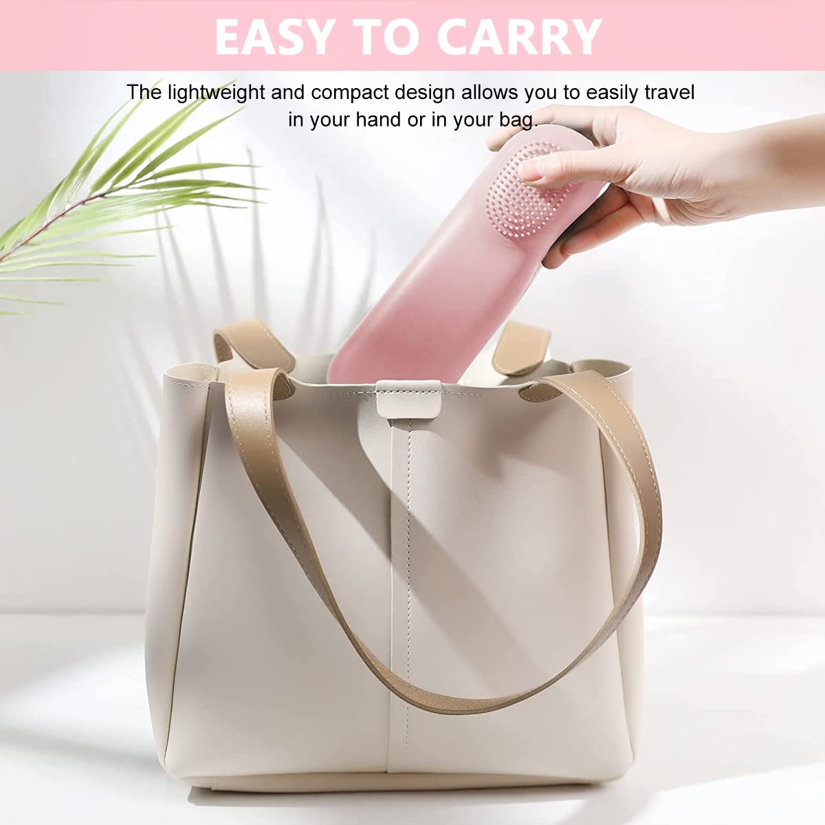 MAYCREATE Makeup Brush Holder for Travel with Magnetic Closure and Silicone Cleaning Surface | 22.6 cm Organizer for Daily Use