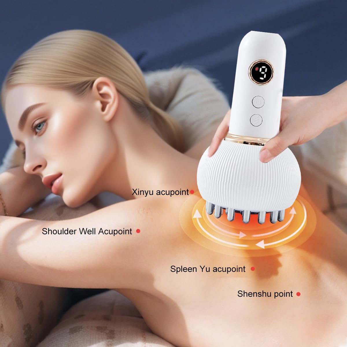 HANNEA Lymphatic Drainage Massager for Legs and Arms with Microcurrent and Heat | Rechargeable White