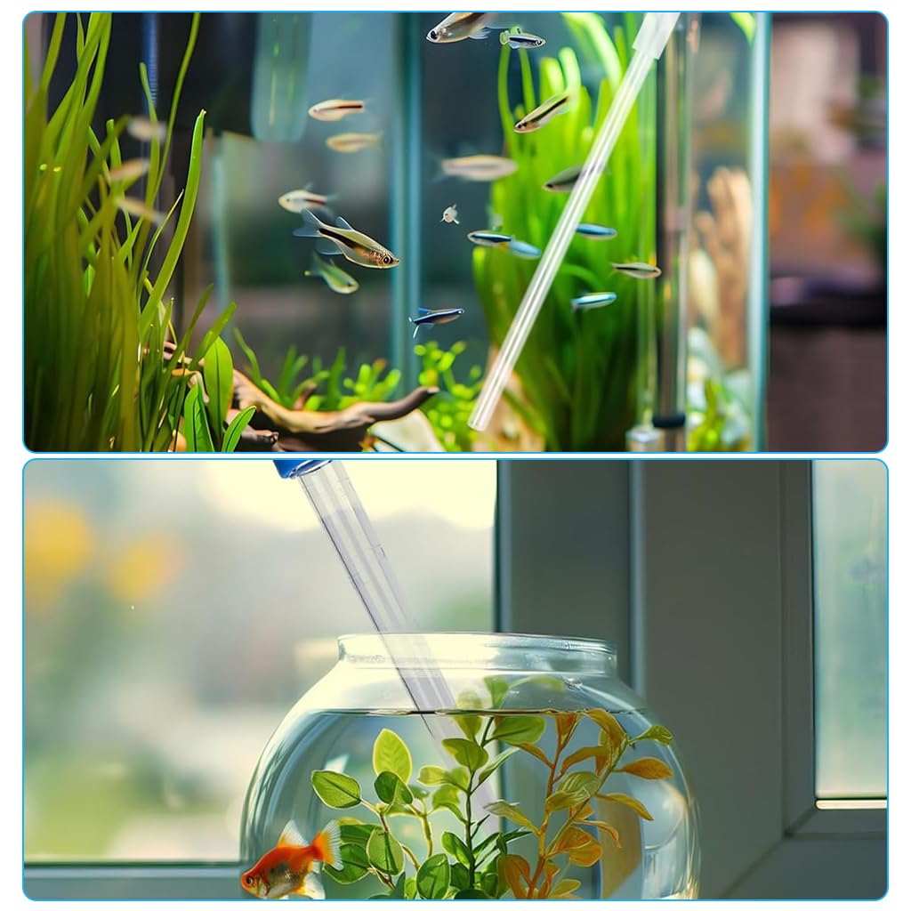 Qpets Aquarium Cleaning Dropper for Gravel and Sand | 29cm+26cm Tube with Precision Control