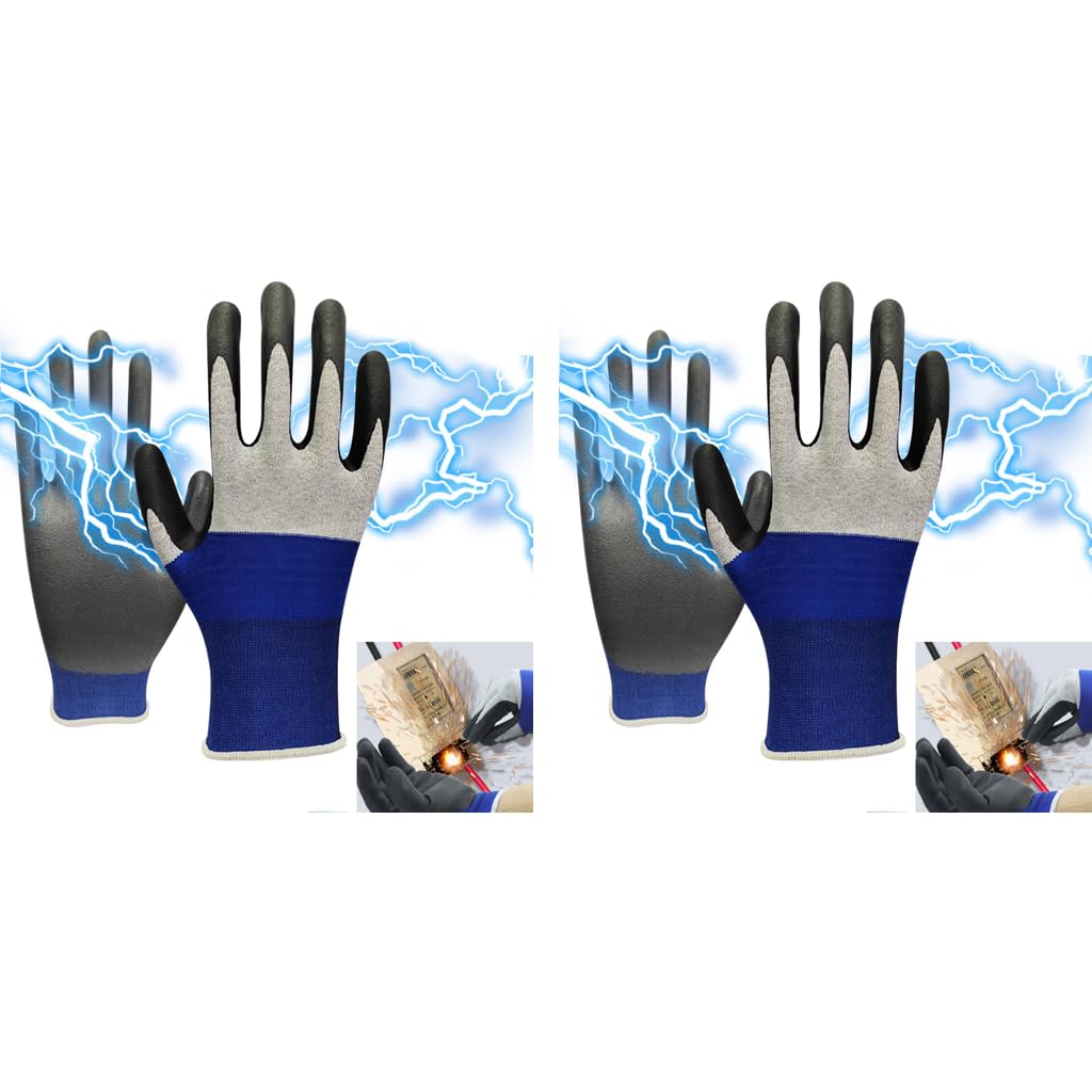 Serplex Electrical Insulated Gloves for Electricians with 500V Resistance and Non Slip Rubber Grip | Certified Flame Retardant Safety Work Gloves