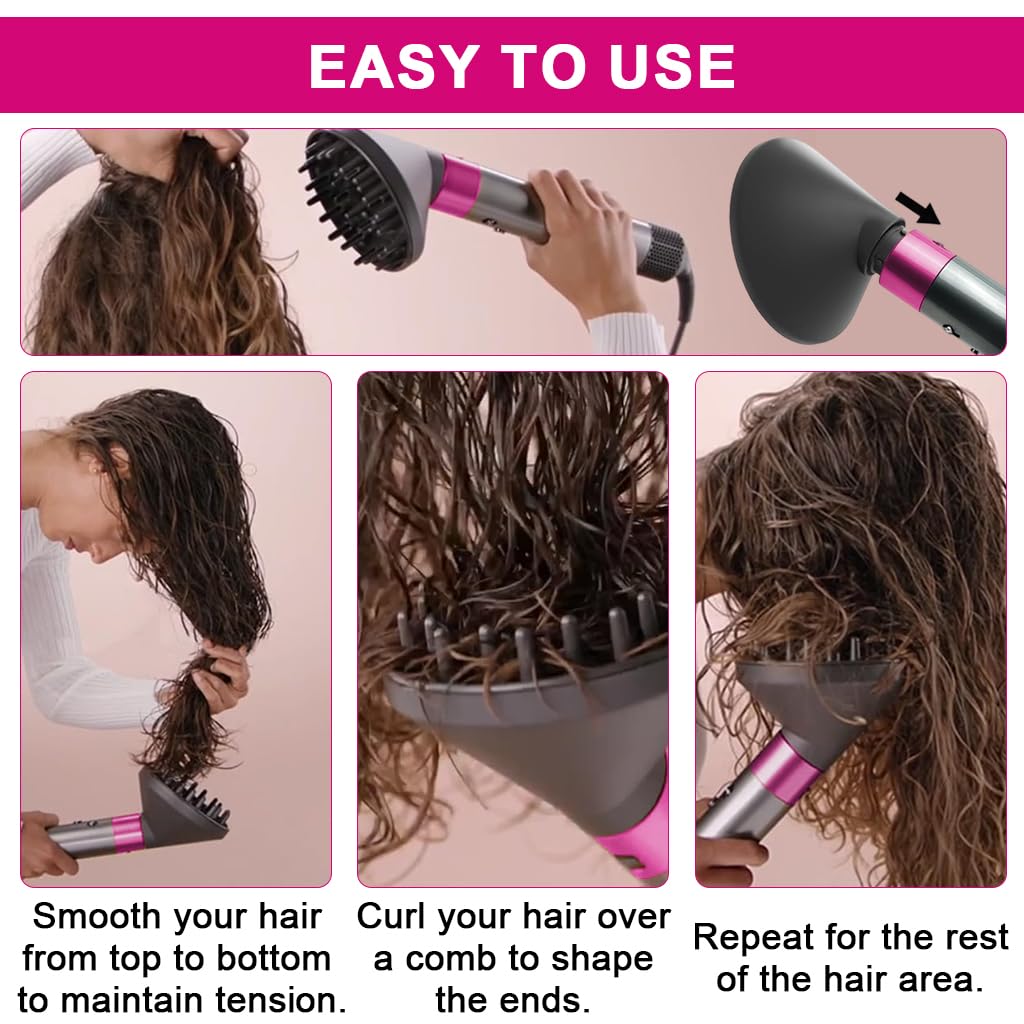 MAYCREATE Diffuser Airwrap Attachment for Dyson HS01 HS05 HS08 with Upgraded Nozzle | Define Curls and Add Volume