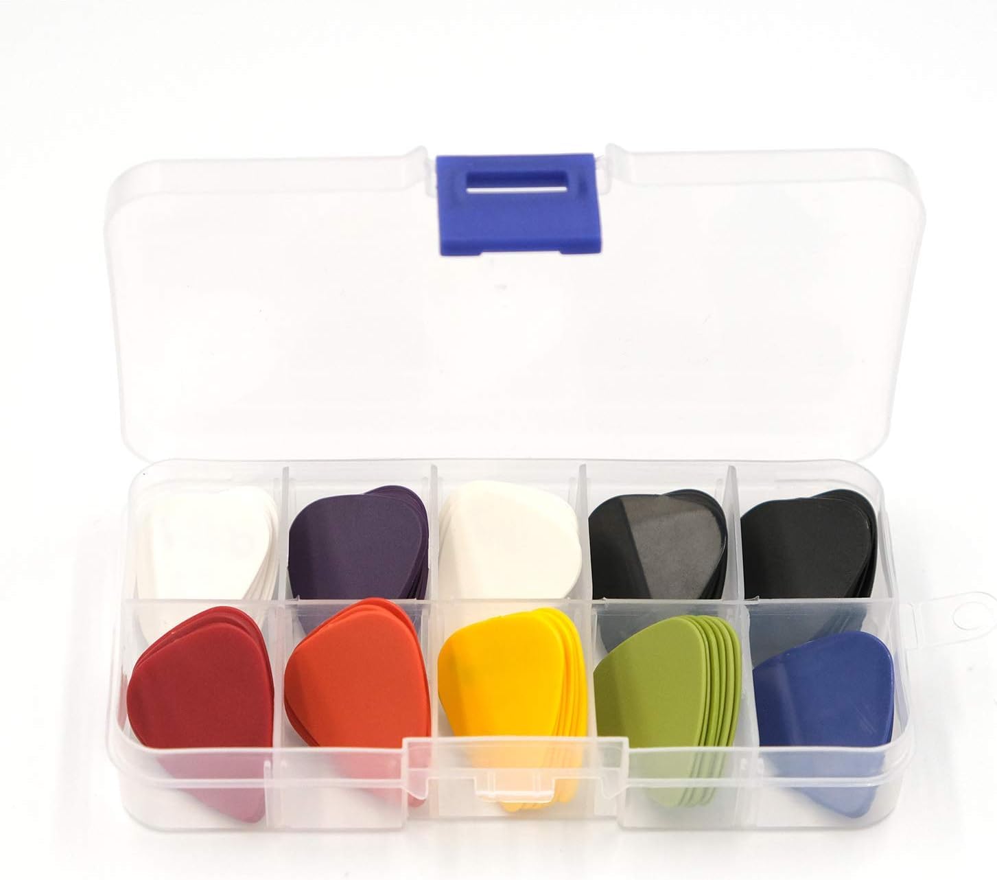 PATPAT Guitar Picks 24Pcs Guitar Picks for Acoustic With Clear Storage Box, Guitar Accessories Guitar Finger Protector Classical Guitar, Electric, Bass, 6 Thickness 0.58/0.71/0.81/0.96/1.20/1.50mm