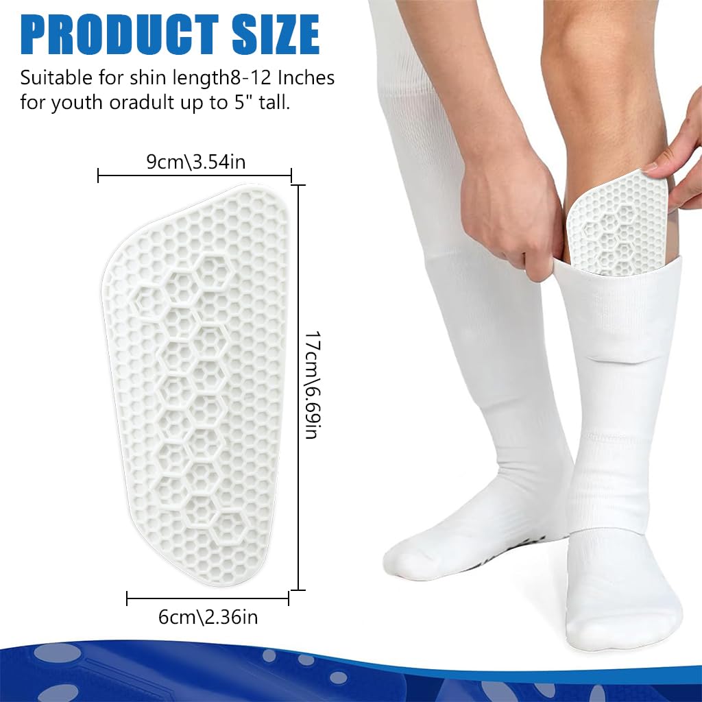 Proberos Silicone Shin Guards 4PCS for Adults and Teens with Honeycomb Construction | Anti-Impact
