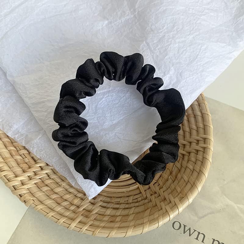 ZIBUYU Scrunchies Set for Women featuring Satin Elastic Core 6Pc 6cm Dia | No Tangle Hair Ties