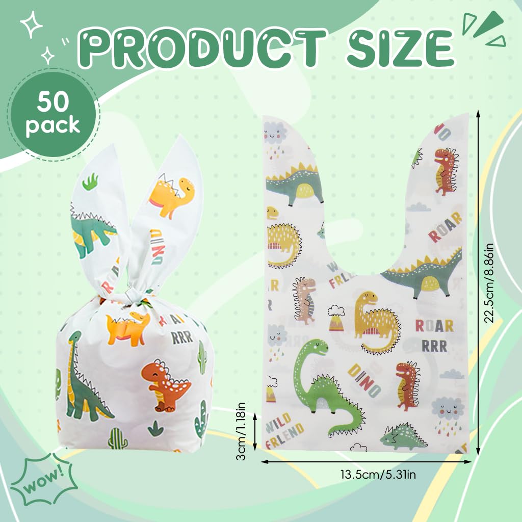 ZIBUYU Gift Wrapping Bags for Party Favors featuring Tie Up Closures and EVA Material | 50pcs 14x23cm
