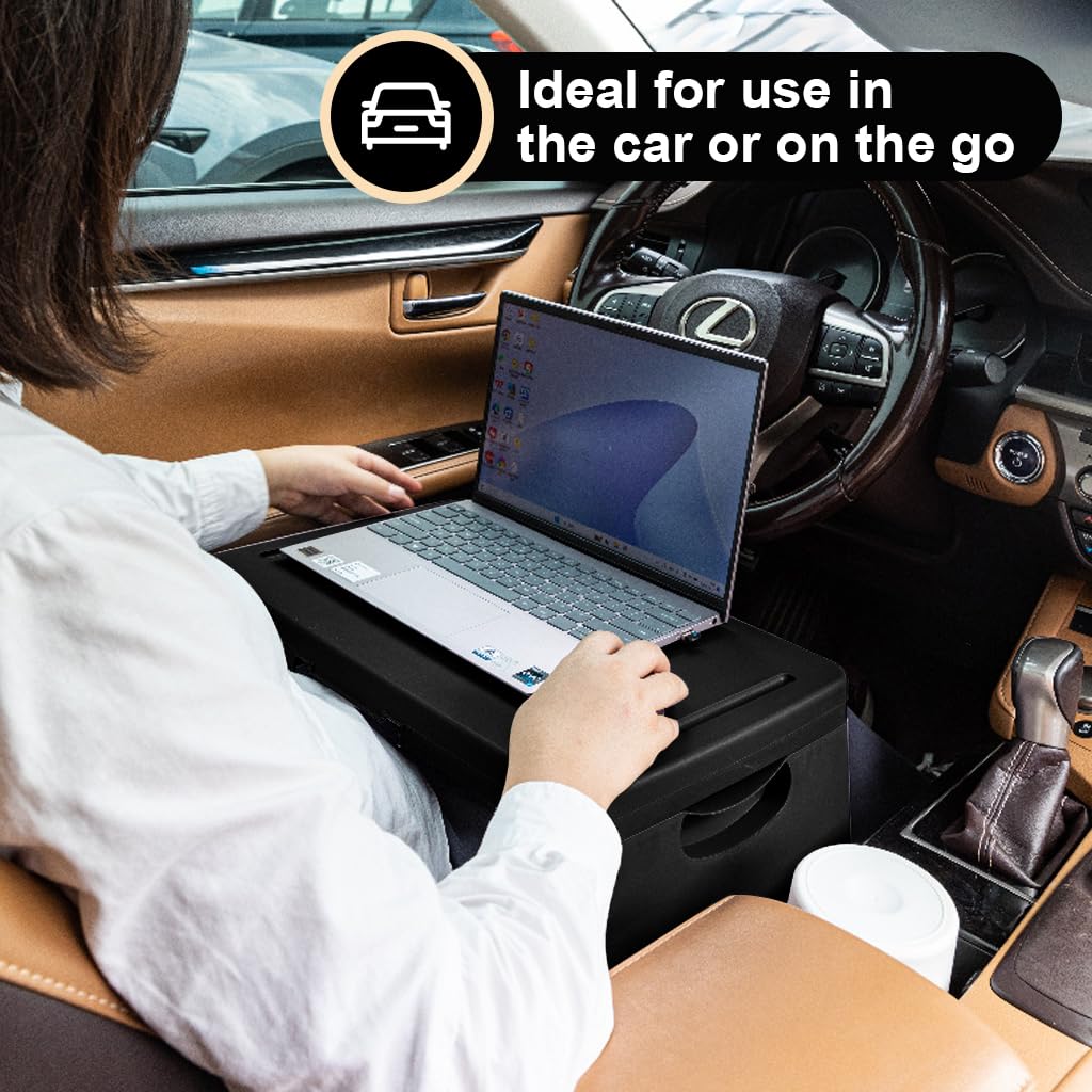 ZORBES Laptop Table for Bed with Foldable Design 17.5x12x7.5 in | Portable Study Desk