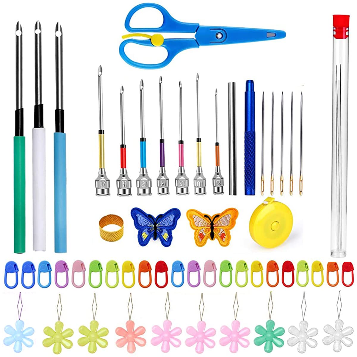 HASTHIP Tufting Punch Needles Kit for Embroidery with 10 Sizes Metal Needles | Beginner Craft Set