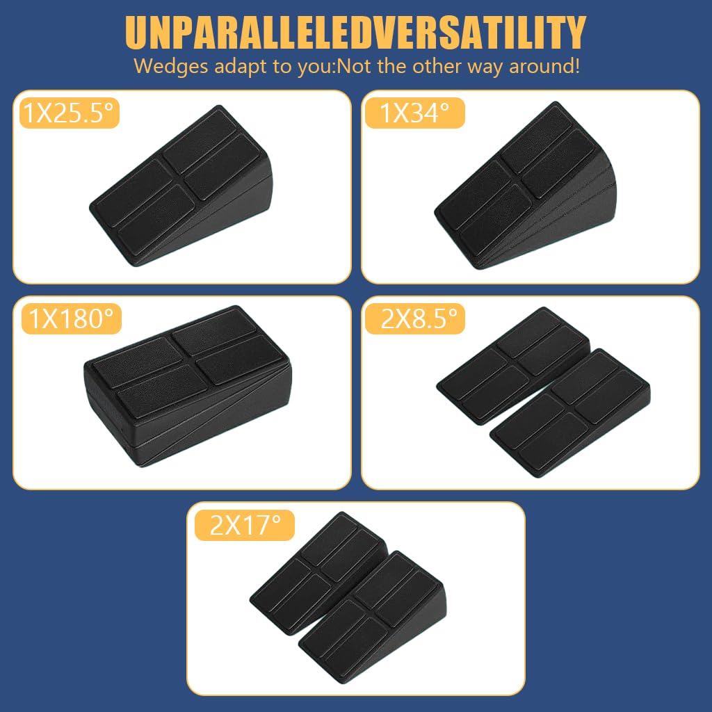 Proberos Squat Wedge Set for Squats and Calf Stretches with Adjustable 1.96–3.93 in Height | Non Slip EPP Wedge Blocks